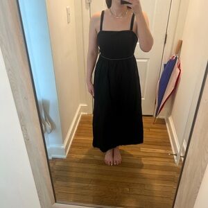 Zara Black Strappy Maxi Dress